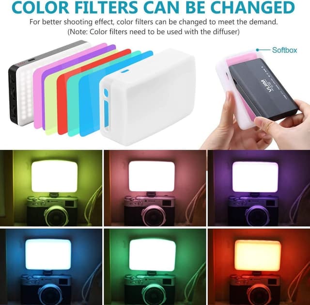 Detalle de VIJIM VL120 LED Panel Light with 3100mAh Rechargeable Battery (bi-colour 3200–6500K)