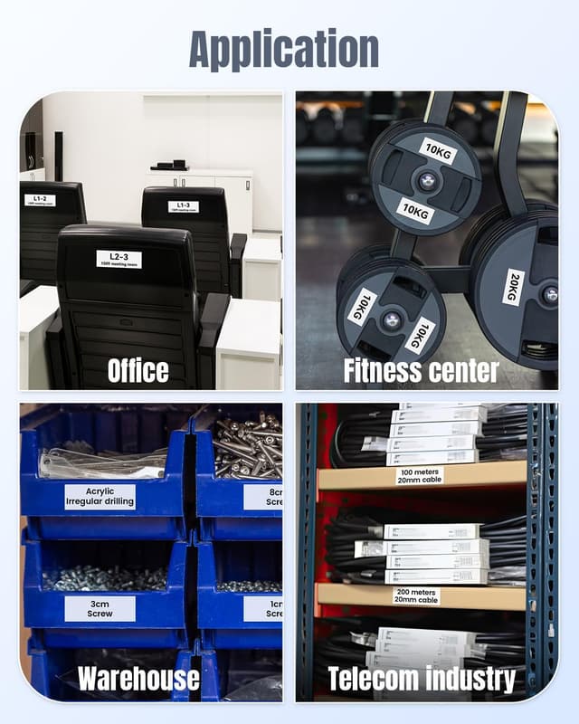 Detalle 2 de Oozmas TZ Tape 24mm Laminated White TZe-251 Compatible Brother P-Touch Label Tape (4-Pack), Black on White