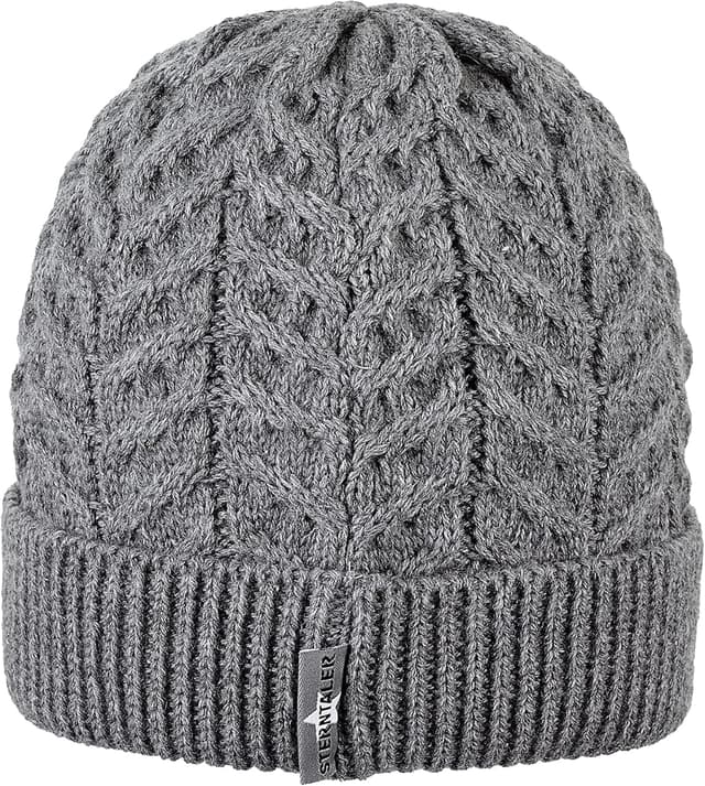 Detalle de Sterntaler Unisex Kinder Strickmütze Baby mit Umschlag (gefüttert)