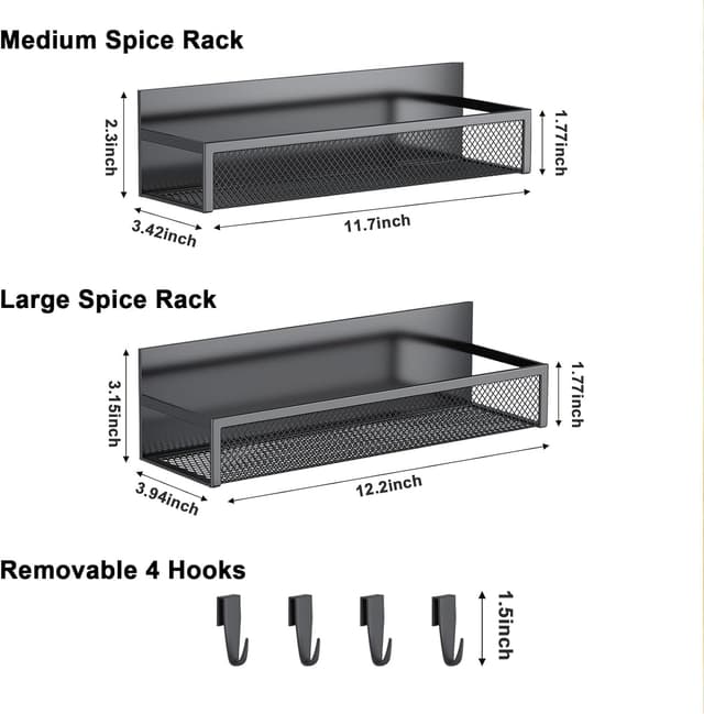 Thumbnail 1 de Aufworld Magnetic Spice Rack 2-Pack