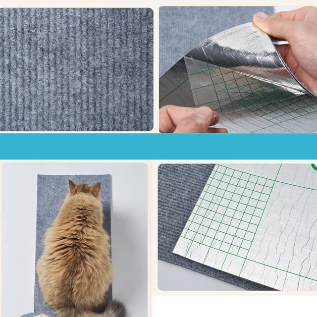 Detalle de Katzen Kratzmatte Selbstklebend XXL 200Ă40 cm đŸ