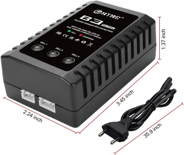 Thumbnail 6 de Haisito B3 ProMax Lipo-Ladegerät für 2S/3S Lipo-Akkus (7,4 V / 11,1 V) – kompaktes Schnellladegerät für RC