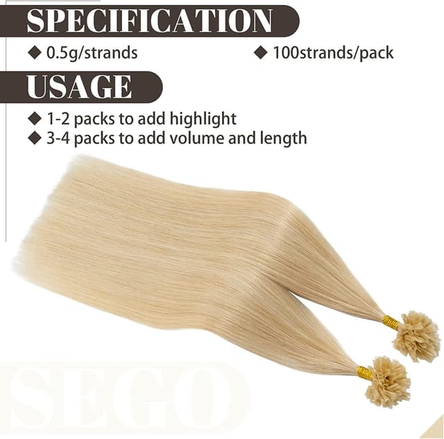 Detalle de SEGO Extension Cheratina capelli 100 ciocche