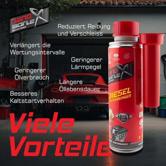 Detalle de NanoBorTeX Diesel-Systemreiniger 300 ml – Additiv mit BOR für alle Dieselmotoren