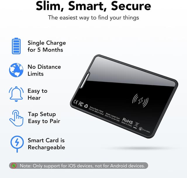 Detalle 2 de Air Tag Card Wallet Tracker Ultradelgado 2.3mm