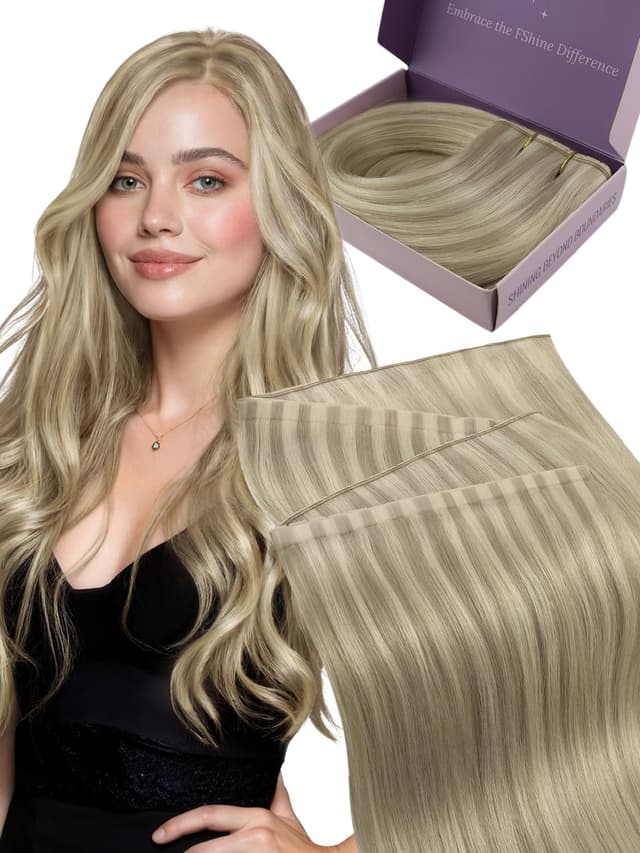 Imagen de Fshine Echthaar Extensions 55 cm Haarverlängerung en OfertitasTOP