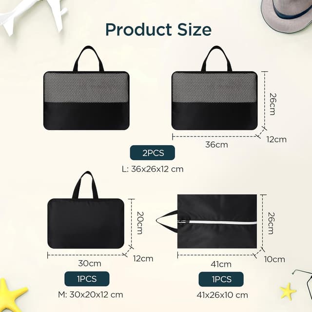 Thumbnail 4 de Cozary Sacs Compression Double Sided 4 Set