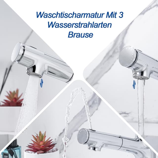 Thumbnail 1 de LakeBayMZC Rubinetto Bagno Doccetta Estraibile 3 Modi