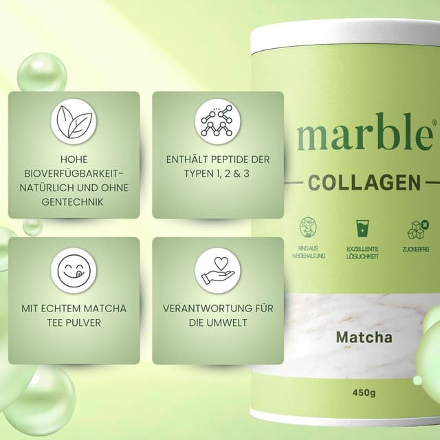 Thumbnail 6 de marble Collagen Pulver Matcha 450 g