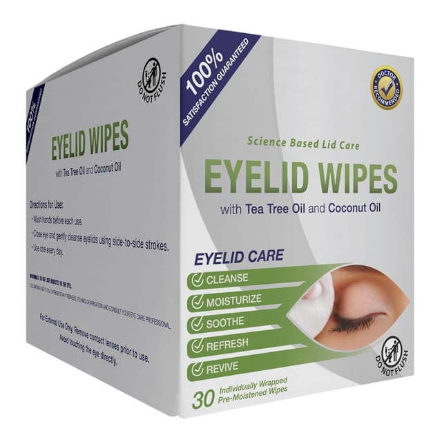Thumbnail 5 de Lunovus Premium Eyelid Wipes with Tea Tree and Coconut Oil – 30 Count 📦