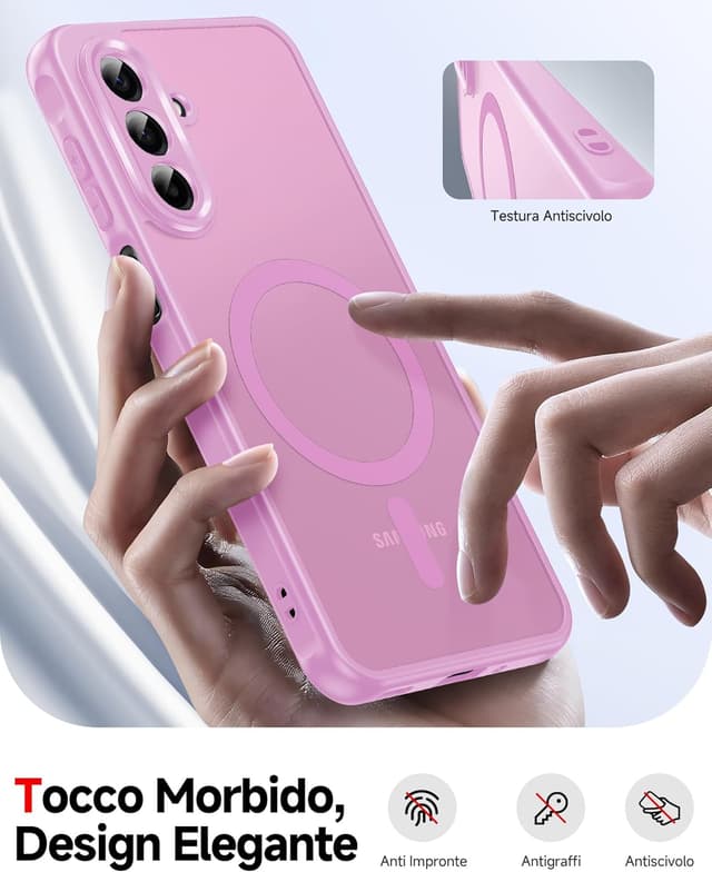 Detalle de LeYi A17 5G cover magnetica rosa