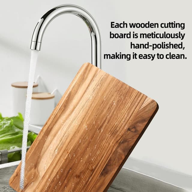 Thumbnail 6 de YUSOTAN Teak Wood Cutting Board Set 3 🍽