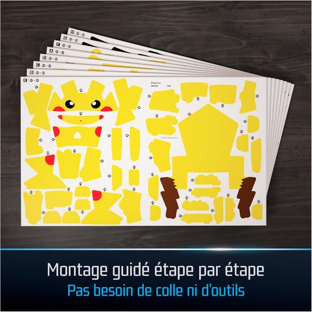Detalle de 4D Build Puzzle 3D Pokémon – Maquette Pikachu (201 pièces) à construire et exposer
