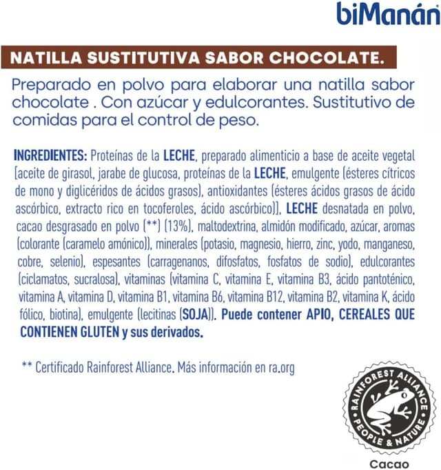 Thumbnail 3 de biManán - Natillas de Chocolate, Suplemento Bajas Calorías 🍫
