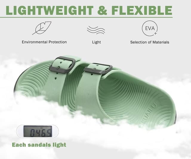 Thumbnail 6 de KuaiLu Women’s Recovery Sandals with Arch Support – Double-Buckle Slip-On Slides for Plantar Fasciitis