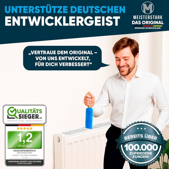 Thumbnail 5 de DIE ORIGINAL Heizungsbürste lang 115 cm Heizkörperbürste