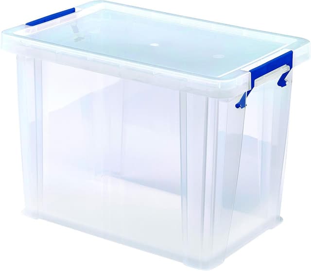 Detalle de Bankers Box ProStore scatola porta oggetti in plastica trasparente con coperchio, 18,5 litri, impilabile