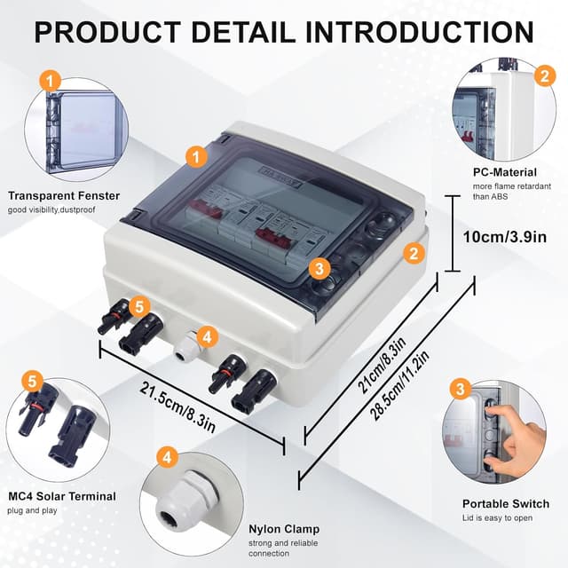 Detalle 2 de HENYEER protezione sovratensioni PV 40 A