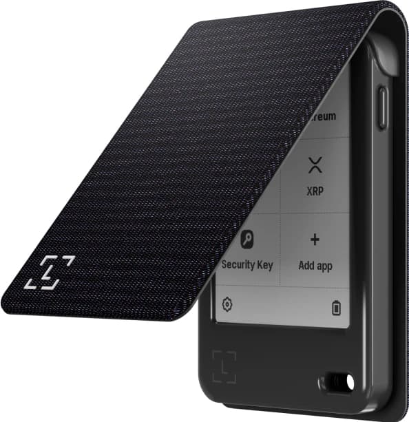 Detalle de Ledger Nano Gen 5 Magnet Folio Aubergine – magnetische Schutzhülle
