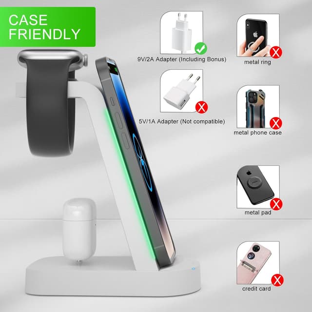 Detalle de INNISTO Caricatore Wireless 3 In 1