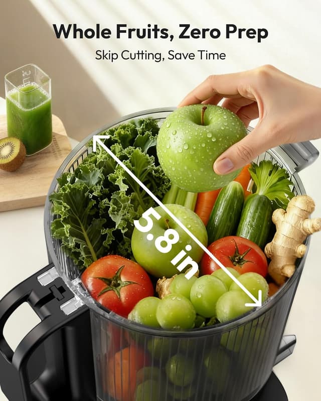 Thumbnail 1 de EUHOMY Cold Press Juicer 5.8" Wide Chute 🧃