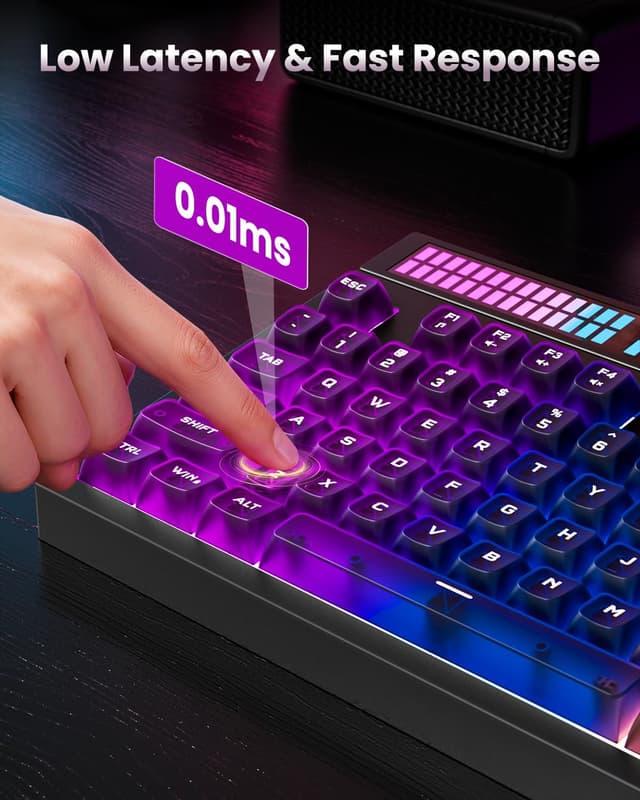 Detalle 2 de SABLUTE Quiet Gaming Keyboard 94-Key 🧩