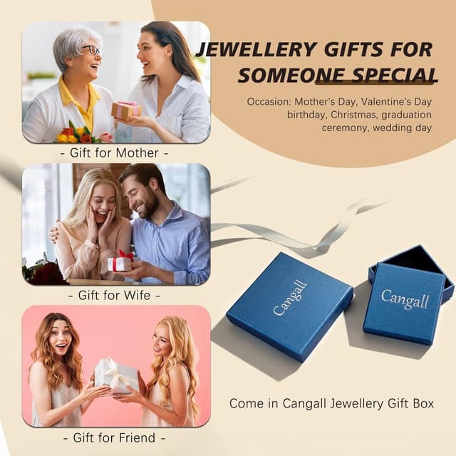 Thumbnail 6 de Cangall Ohrstecker Silber 925 Klein mit Sterling Zirkonia (Hypoallergen) – Zierliche Stecker 6 mm