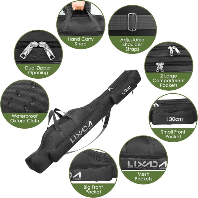 Detalle 2 de Lixada Sac de pêche Portable 100/130/150 cm