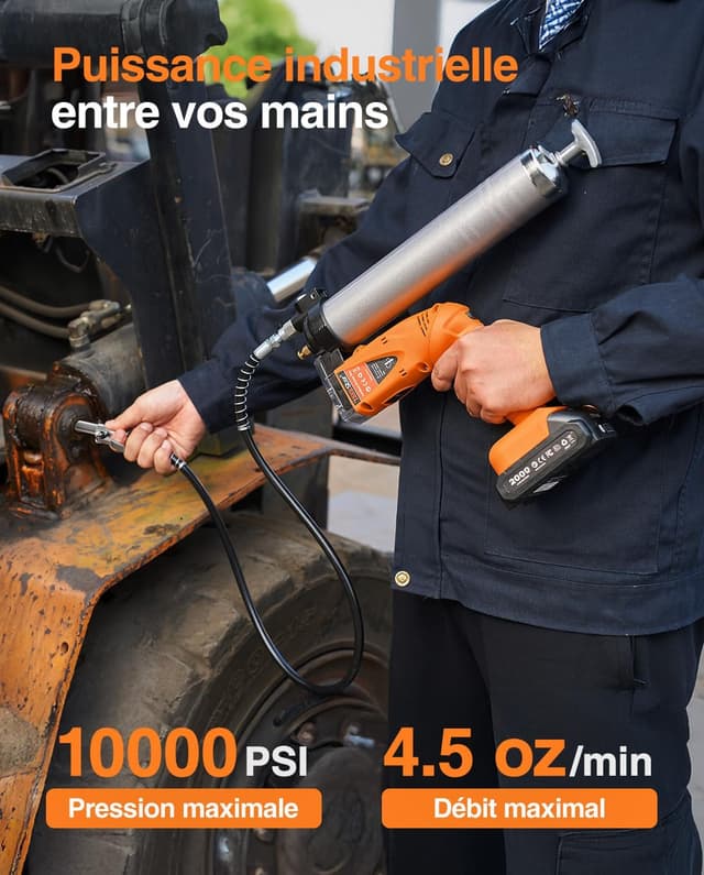 Thumbnail 2 de TaskStar Pompe à graisse électrique 10000 PSI 🛠