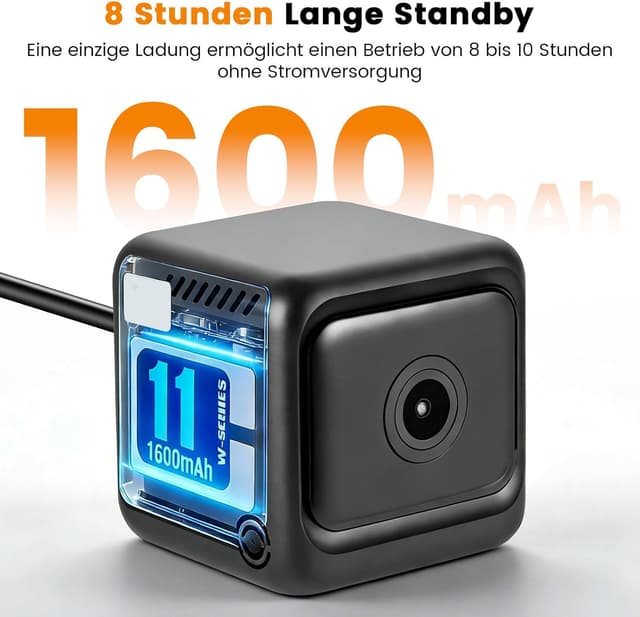 Detalle de Camera Espion 1080P mini caméra de surveillance WiFi 2,4G : autonomie 8 h, vision nocturne et détection IA