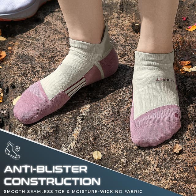 Detalle 2 de Coolmax Anti-Blister Cushioned Running Socks with Ankle Compression (3 Pairs)