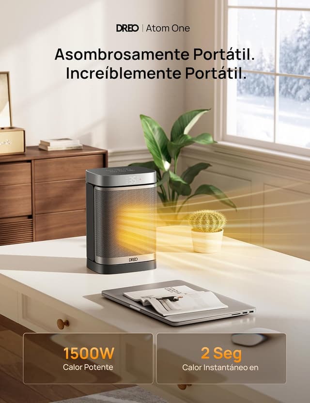 Detalle 2 de Dreo Atom One calefactor cerámico 1500 W