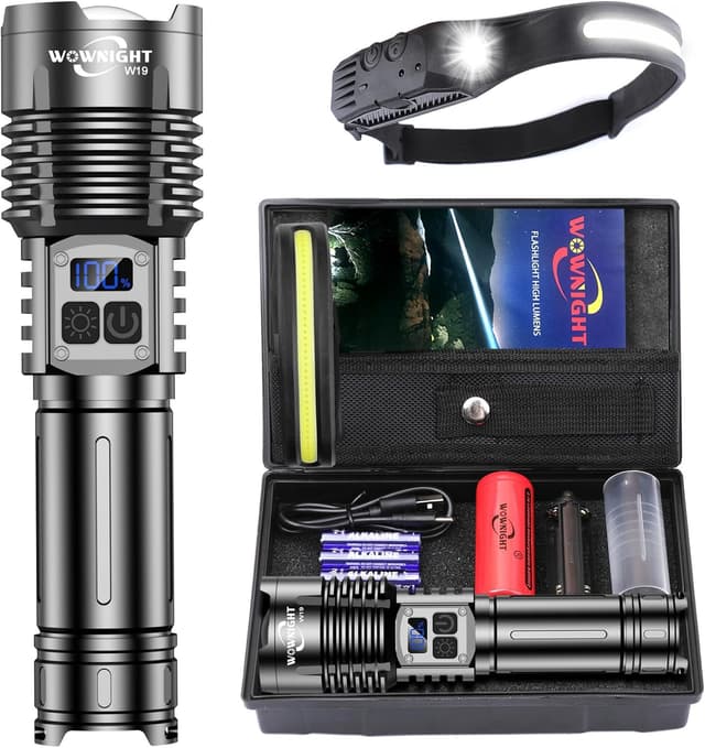 Detalle de WOWNIGHT Linterna LED 1000000 lúmenes alta potencia