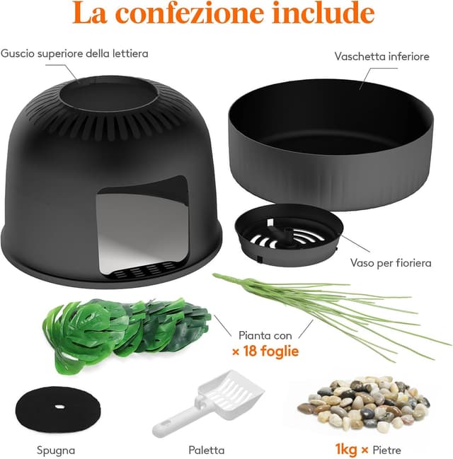 Thumbnail 6 de Lifewit Lettiera per Gatti 48x120cm Nero