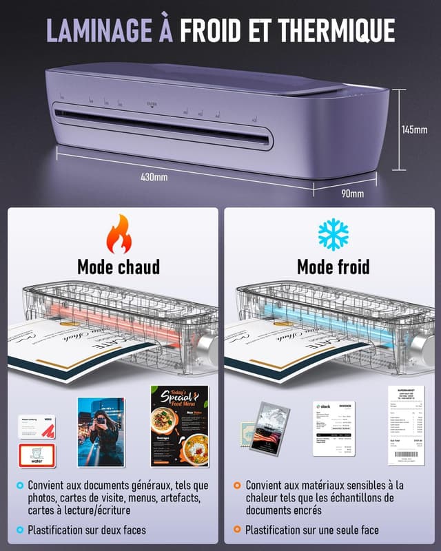 Thumbnail 3 de Ablemark Plastifieuse A3 laminage rapide