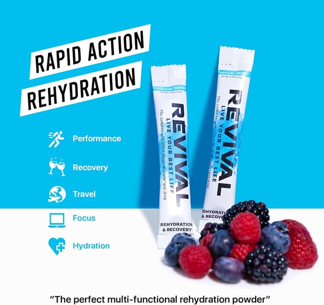Thumbnail 3 de Revival Rapid Rehydration Starter Pack 500ml Steel Bottle