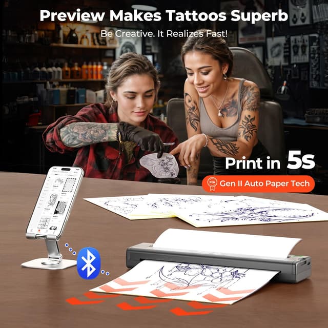 Thumbnail 3 de MUNBYN ITP05 tatouage imprimante Bluetooth