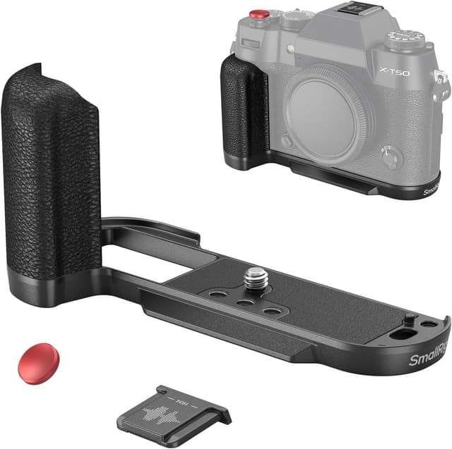 Detalle de SMALLRIG X-T50 Handgriff (4783C) – L-förmiger Silikongriff für Fujifilm X-T50 mit Arca-Schnellwechselplatte