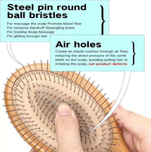 Detalle de Combetter Cepillo de bambú para alisar 1 unidad