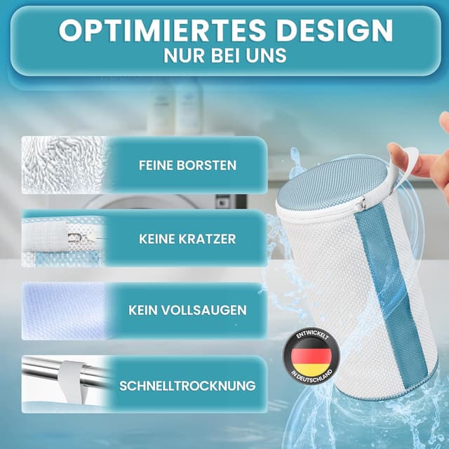 Thumbnail 6 de Washmate Schuhwaschbeutel für Waschmaschine & Sneaker (32x19 cm) mit stabilem Metall-Reißverschluss