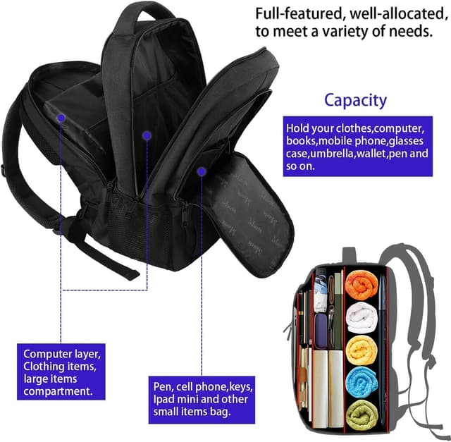 Thumbnail 6 de MATEIN Business Laptop Rucksack 15,6" wasserabweisend