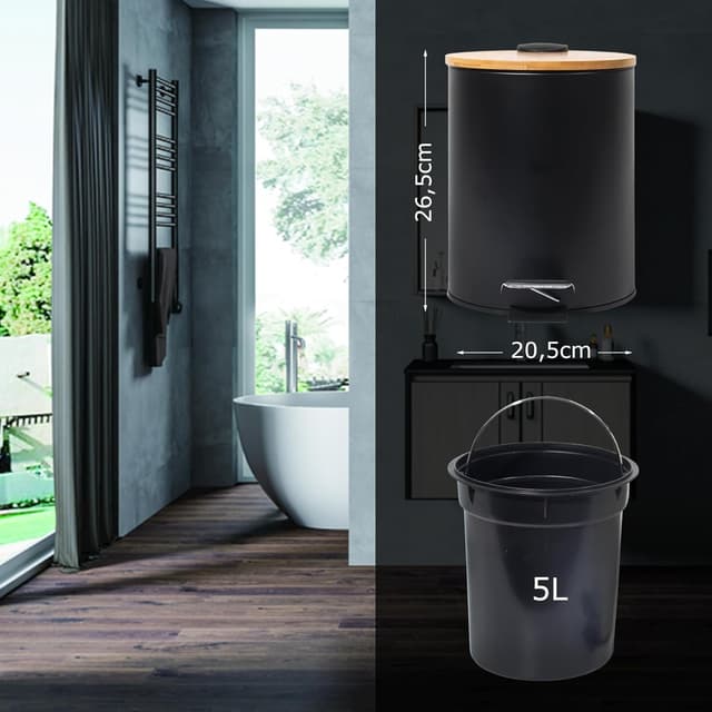 Detalle 2 de GREELUE 5L Kosmetikeimer Metall 5L 🗑