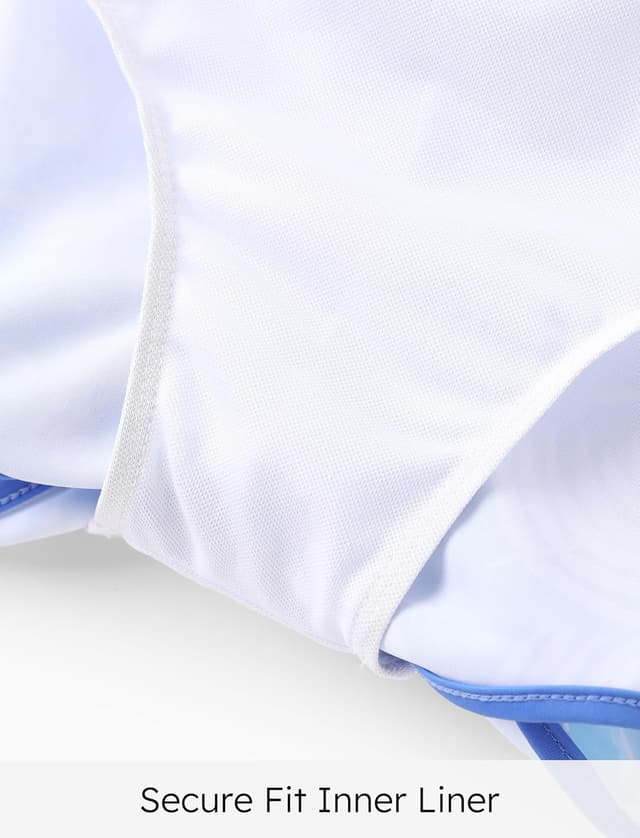 Detalle 2 de Disney Frozen Elsa Girls’ Two-Piece UPF 50+ Rashguard Swim Set (Tankini + Swim Bottom)