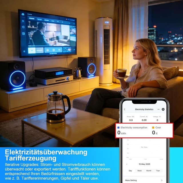 Detalle 2 de ANTELA WLAN Smart Steckdose AI 16A 3680W 4er-Set