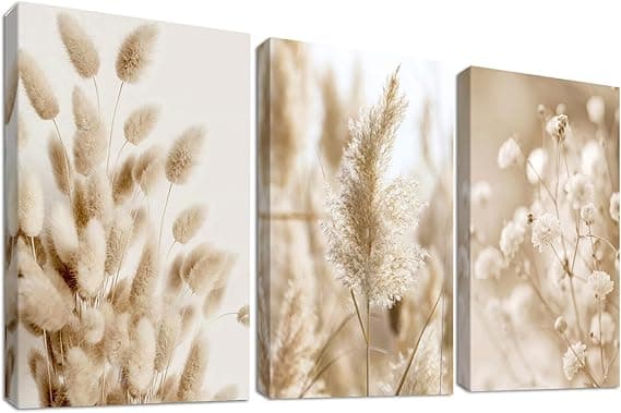 Imagen de Cuadro Moderno 3 Pcs Flores Silvestres 🌼 Lienzo Decorativo 50x70cm en OfertitasTOP