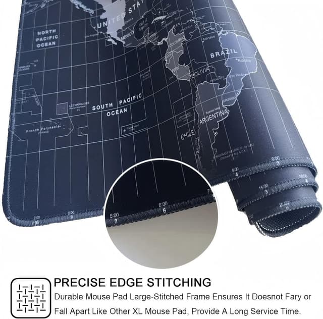 Detalle 2 de Ningchuya Gaming-Mauspad 600 x 300 mm (rutschfeste Gummifüße, waschbar)