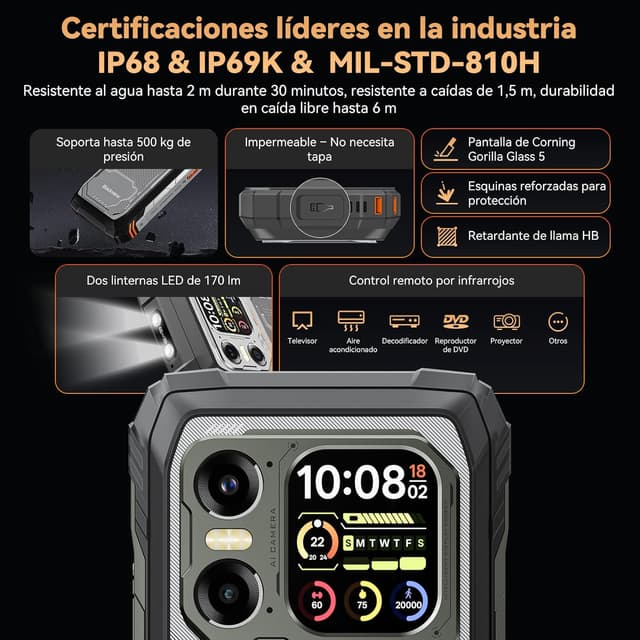 Thumbnail 2 de Blackview Xplore 1 5G Rugerizado 📱 36GB+256GB/2TB, 20000mAh, Pantalla 6.78" FHD+