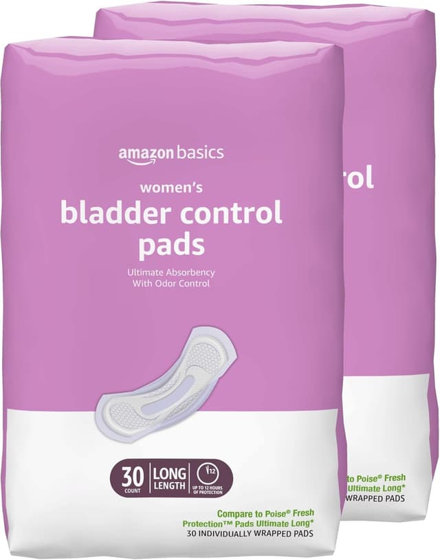 Imagen de Amazon Basics Incontinence Pads Long 60 Count en OfertitasTOP