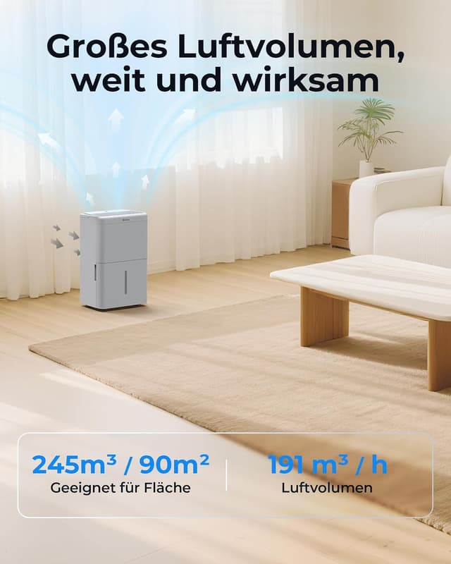 Thumbnail 4 de Woleix Luftentfeuchter 30L für Räume bis 245 m³