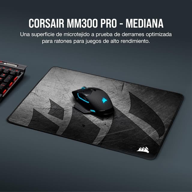Detalle 2 de Corsair MM300 PRO Alfombrilla Gaming Antideslizante y Resistente 💧